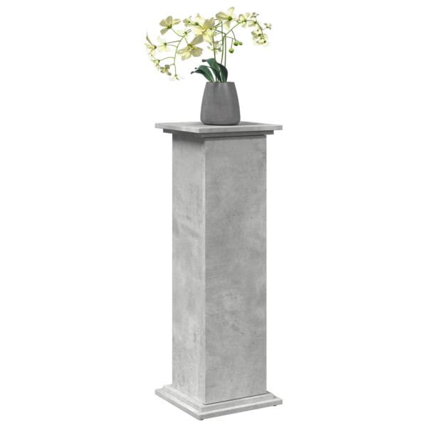 Pedestal expositor con almacenaje gris hormigón 31x30x90 cm M 3