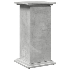 Pedestal expositor con almacenaje gris hormigón 31x30x60 cm H