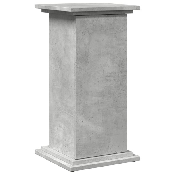 Pedestal expositor con almacenaje gris hormigón 31x30x60 cm M 2