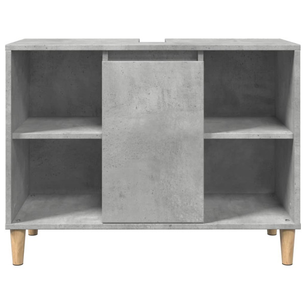 Mueble de baño madera de ingeniería gris hormigón 80x33x60 cm M 5