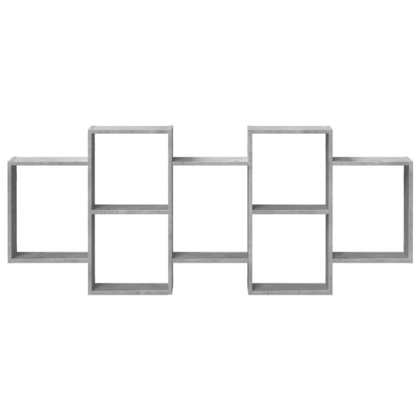 Estante de pared madera ingeniería gris hormigón 159x18x65 cm M 4