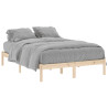 Estructura de cama sin colchón madera maciza de pino 137x190 cm 2