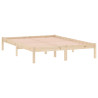 Estructura de cama sin colchón madera maciza de pino 137x190 cm 3