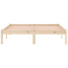 Estructura de cama sin colchón madera maciza de pino 137x190 cm 5