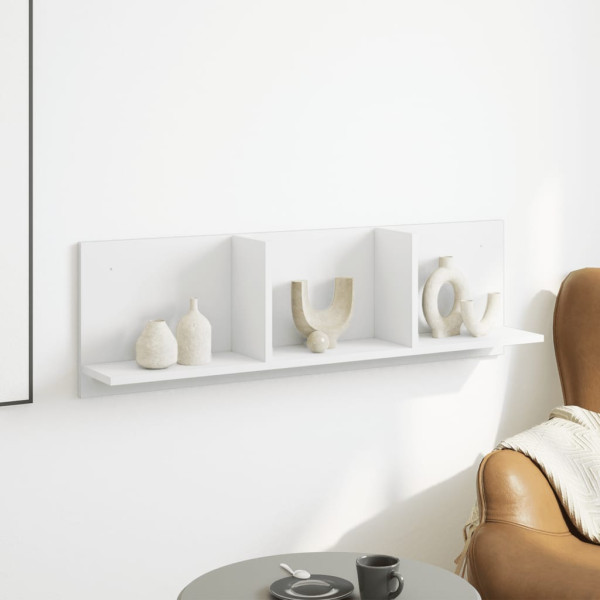 Mueble de pared madera de ingeniería blanco 100x16.5x30 cm M 3
