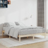Estructura de cama sin colchón madera maciza de pino 152x203 cm 1