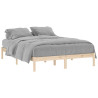 Estructura de cama sin colchón madera maciza de pino 152x203 cm 2