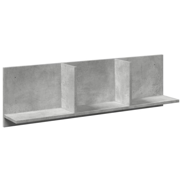 Mueble de pared madera ingeniería gris hormigón 100x16.5x30 cm M 2