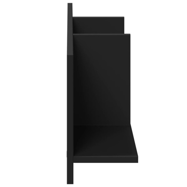 Mueble de pared madera de ingeniería negro 100x16.5x30 cm M 5