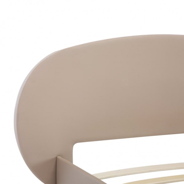 Estrutura de cama 100x200cm couro artificial cappuccino M 5