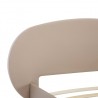 Estructura de cama de cuero sintético color capuchino 100x200cm 5