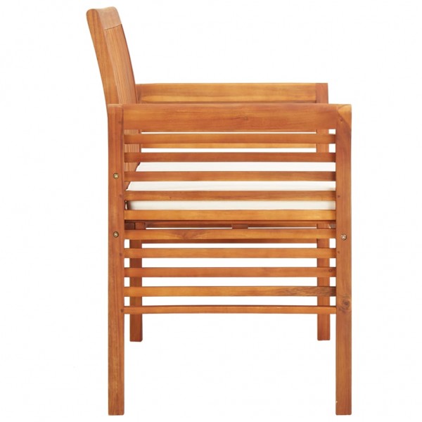 Banco de jardim 2 lugares c/ almofadão 120 cm acácia maciça M 3