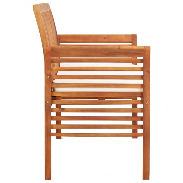 Banco de jardim 3 lugares c/ almofadão 150 cm acácia maciça M 3