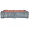 Degrau para spa em vime 92x45x25 cm cinzento 2