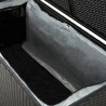 Caja de almacenaje de jardín ratán sintético negro 100x50x50 cm 2