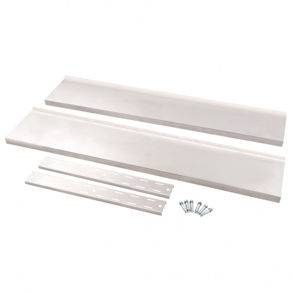 Prateleira de parede suspensa 2 níveis 150x30 cm aço inoxidável M 5