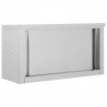 Armario pared de cocina puertas correderas acero 90x40x50 cm 1