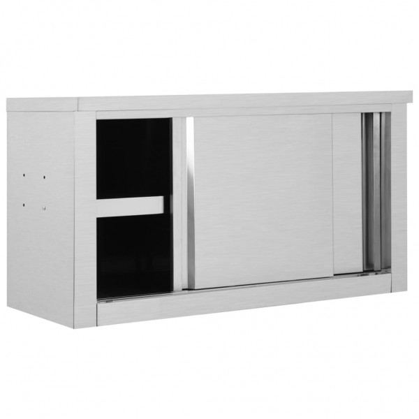 Armario pared de cocina puertas correderas acero 90x40x50 cm M 3
