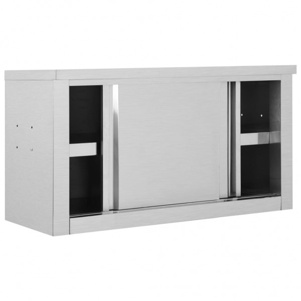 Armario pared de cocina puertas correderas acero 90x40x50 cm M 5