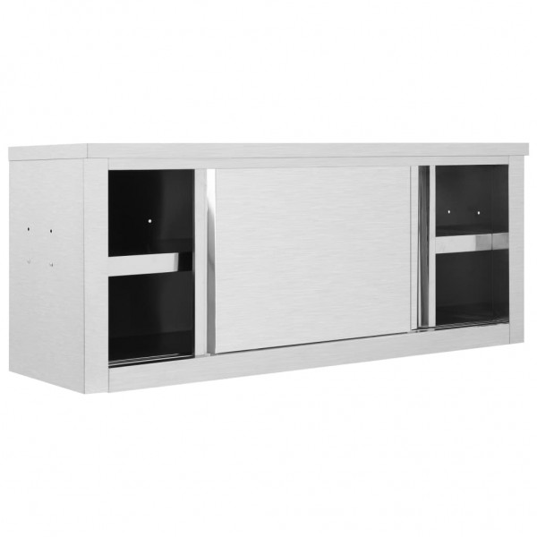 Armario pared de cocina puertas correderas acero 120x40x50 cm M 5