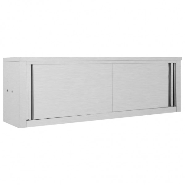 Armario pared de cocina puertas correderas acero 150x40x50 cm D
