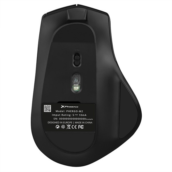 Ratón Inalámbrico Phoenix PHERGO-M2 negro M 5