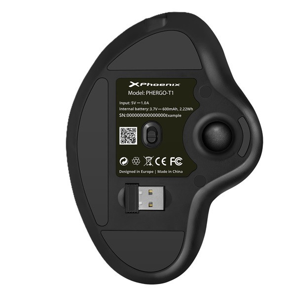 Ratón inalambrico ergo t1 ergonomico trackball batería recargable multidispositivo M 6