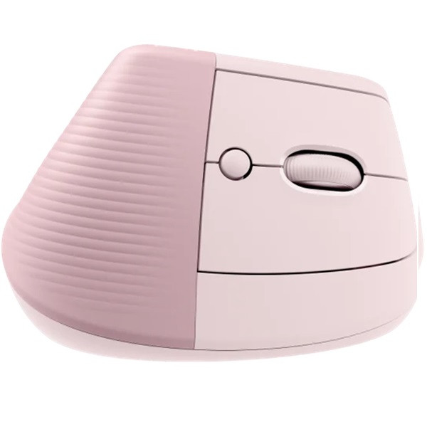Mouse raton vertical logitech lift 6 botones 4000 dpi wireless inalambrico rosa M 3