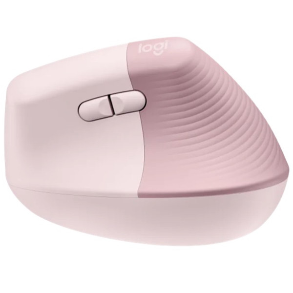 Mouse raton vertical logitech lift 6 botones 4000 dpi wireless inalambrico rosa M 4
