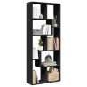 Librería divisora madera de ingeniería negra 67x25x161.5 cm 1