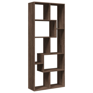 Librería divisora madera ingeniería marrón roble 67x25x161.5 cm H