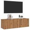 Mueble TV de pared madera ingeniería roble artisan 100x30x30 cm 1