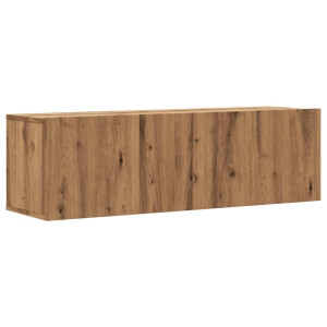 Mueble TV de pared madera ingeniería roble artisan 100x30x30 cm H