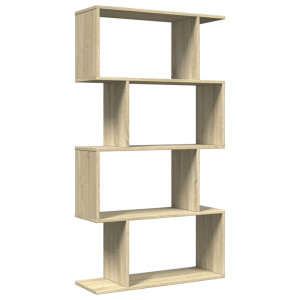 Librería divisora 4 niveles madera roble Sonoma 70x24x129 cm H