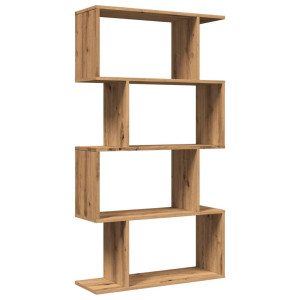 Librería divisora 4 niveles madera roble artisan 70x24x129 cm H