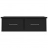 Estante de cajones para pared contrachapada negro 60x26x18.5cm 4
