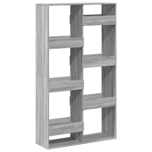 Estantería madera de ingeniería gris Sonoma 100x33x175 cm H