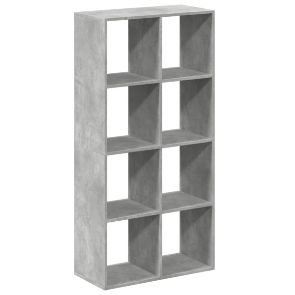 Librería divisora madera gris hormigón 69.5x29x137.5 cm M 2
