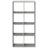 Librería divisora madera gris hormigón 69.5x29x137.5 cm 5