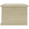 Estante cajones pared contrachapada color roble 60x26x18.5cm 5