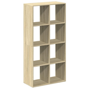 Librería divisor madera ingeniería roble Sonoma 69.5x29x137.5cm H