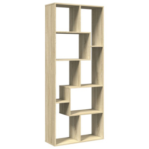 Librería divisora madera ingeniería roble Sonoma 67x25x161.5 cm H