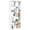 Librería divisora madera ingeniería blanca 67x25x161.5 cm 1