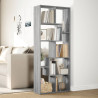 Librería divisora madera ingeniería gris Sonoma 67x25x161.5 cm 4