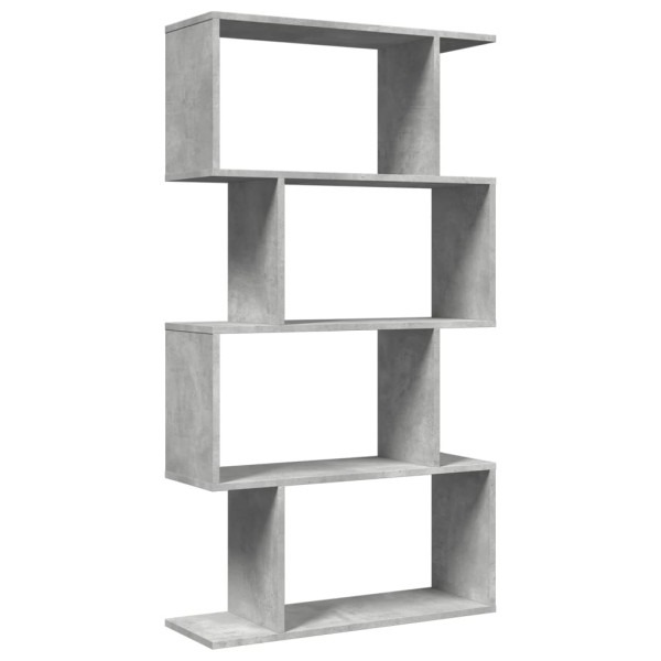 Librería divisora 4 niveles madera gris hormigón 70x24x129 cm M 2