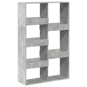 Estantería de madera ingeniería gris hormigón 100x33x155.5 cm H