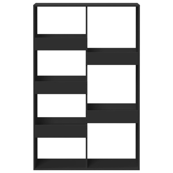 Estantería de madera de ingeniería negra 100x33x155.5 cm M 4