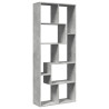 Librería divisora madera ingeniería gris hormigón 67x25x161.5cm 2