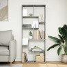 Librería divisora madera ingeniería gris hormigón 67x25x161.5cm 3