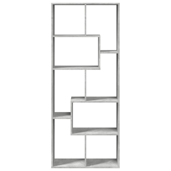 Librería divisora madera ingeniería gris hormigón 67x25x161.5cm M 5